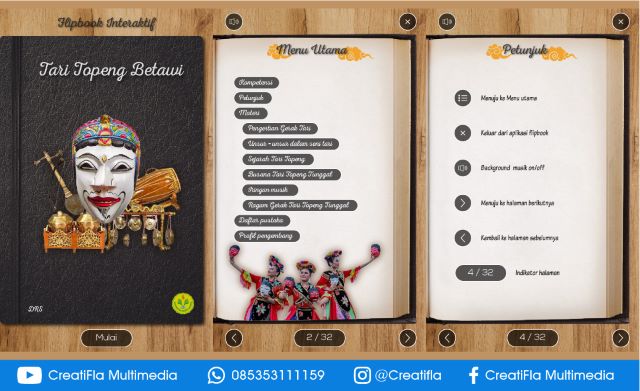Mobile App Flipbook Flipbook Tari Topeng Betawi