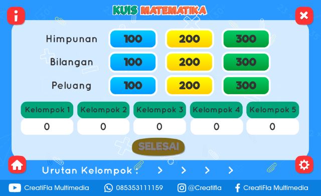 Multimedia Interaktif Kuis Cerdas Cermat Matematika