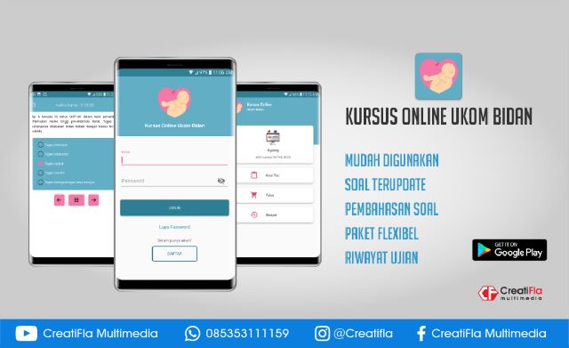 Mobile App Kursus Online Bidan