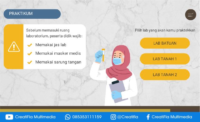 Virtual Lab Tanah dan Batuan MARVELO